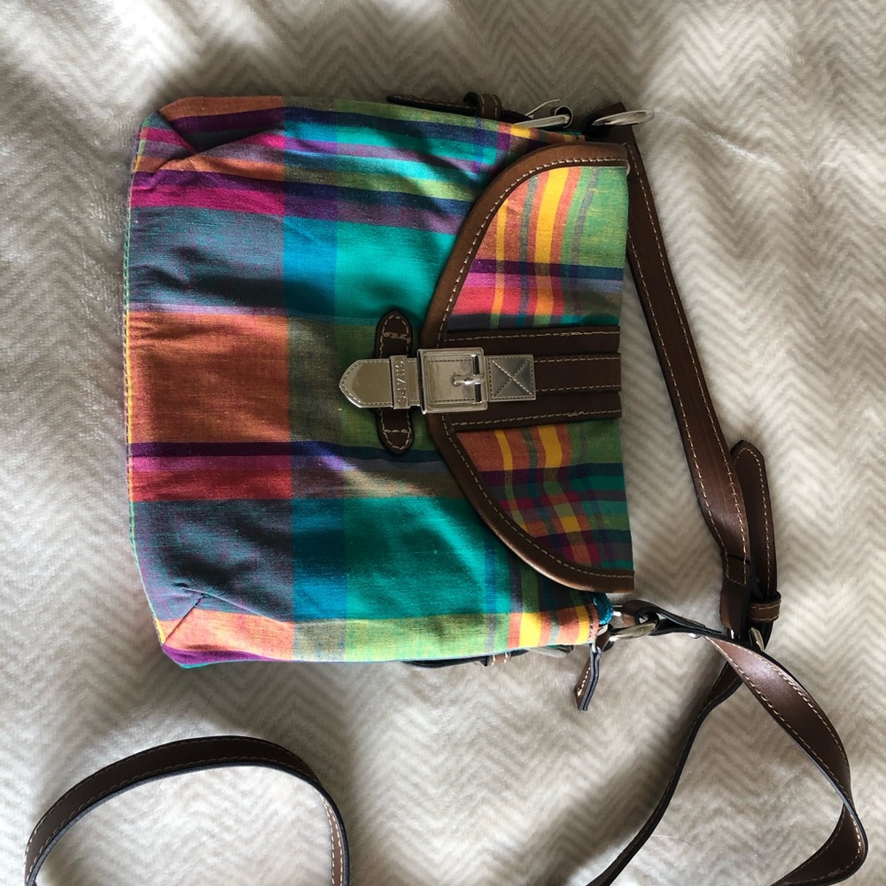 Multicolor Plaid Crossbody Bag
